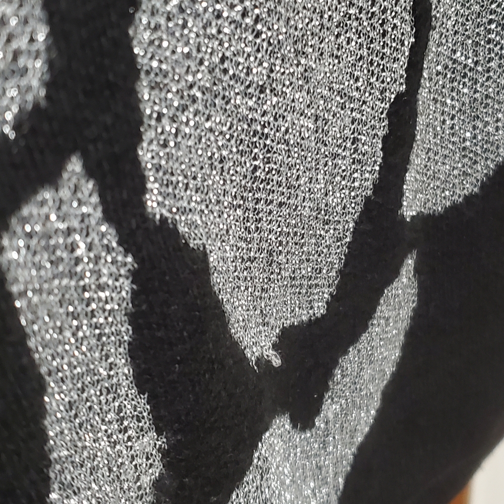 Black and Glitter Silver Sweater Dress - Picture 4 of 12
